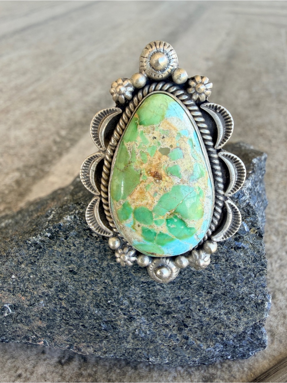 Royston Turquoise Teardrop Statement Ring